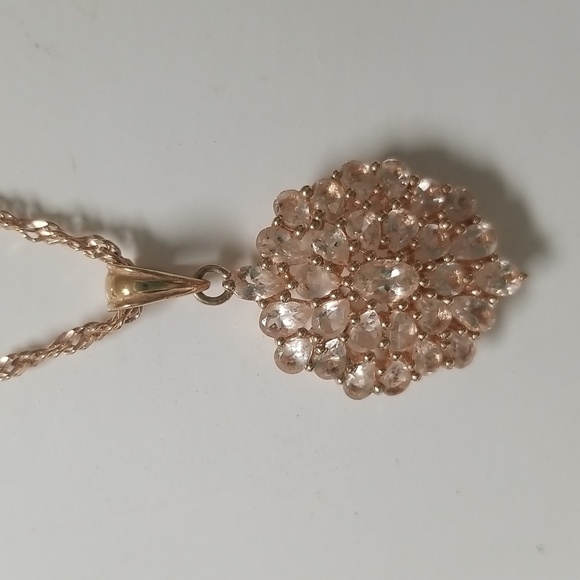 MORGANITE, Pendant and earring set in Rose gold over 925 SS, NWOT # 66 - Picture 3 of 8